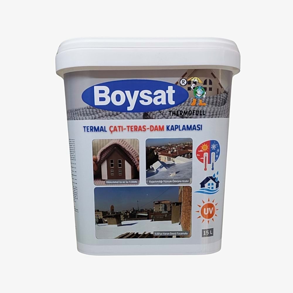Boysat Thermofull Teras Çatı Dam Isı ve Su Yalıtım Boyası 15 Lt.