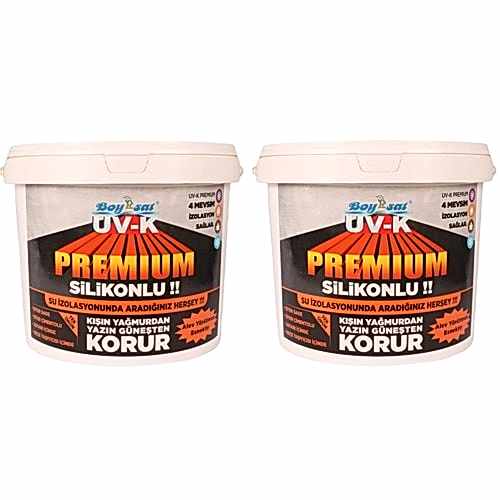 Avantajlı Yalıtım Paketi Uv-K Premium Silikonlu Su İzolasyon Boyası 3 Kg x 2 Adet 6 Kg